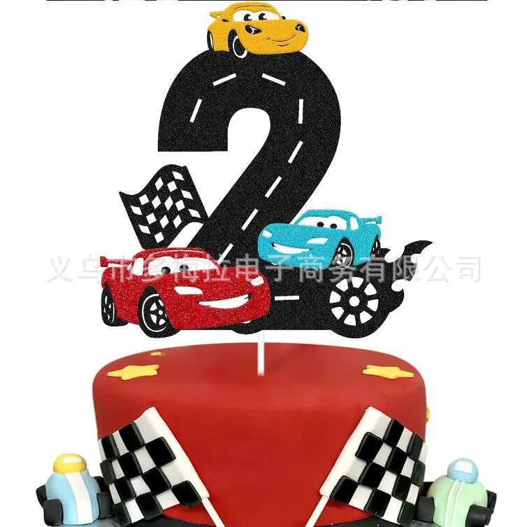 Race Car 2nd Birthday Decorations Tableware Paper Plates Cups Large Racing Car Balloons Kids Two Fast Birthday Party Supplies
