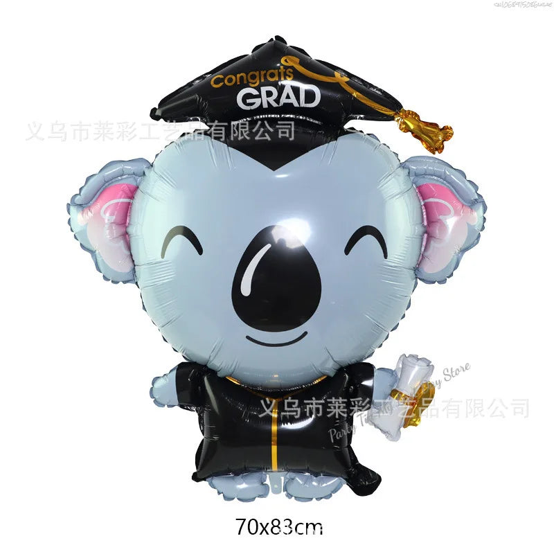Giant Birthday Balloons School Graduation Party Decoration 2024 Congratulation Doctor Laurea Helium Foil Globos Baby Shower Gift