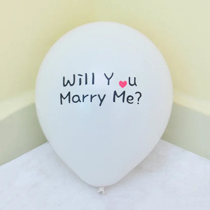 12inch Printed Latex Balloon Will You Marry Me Balloon Decoration Atmosphere Helium Baloon Floating Valentine's Day Proposal Glo