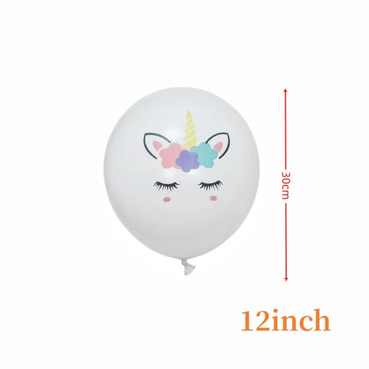 12inch Unicorn Latex Balloons Decorative Balloons for Birthday Party, Baby Shower Theme Party, Pink and White, 10/20pcs