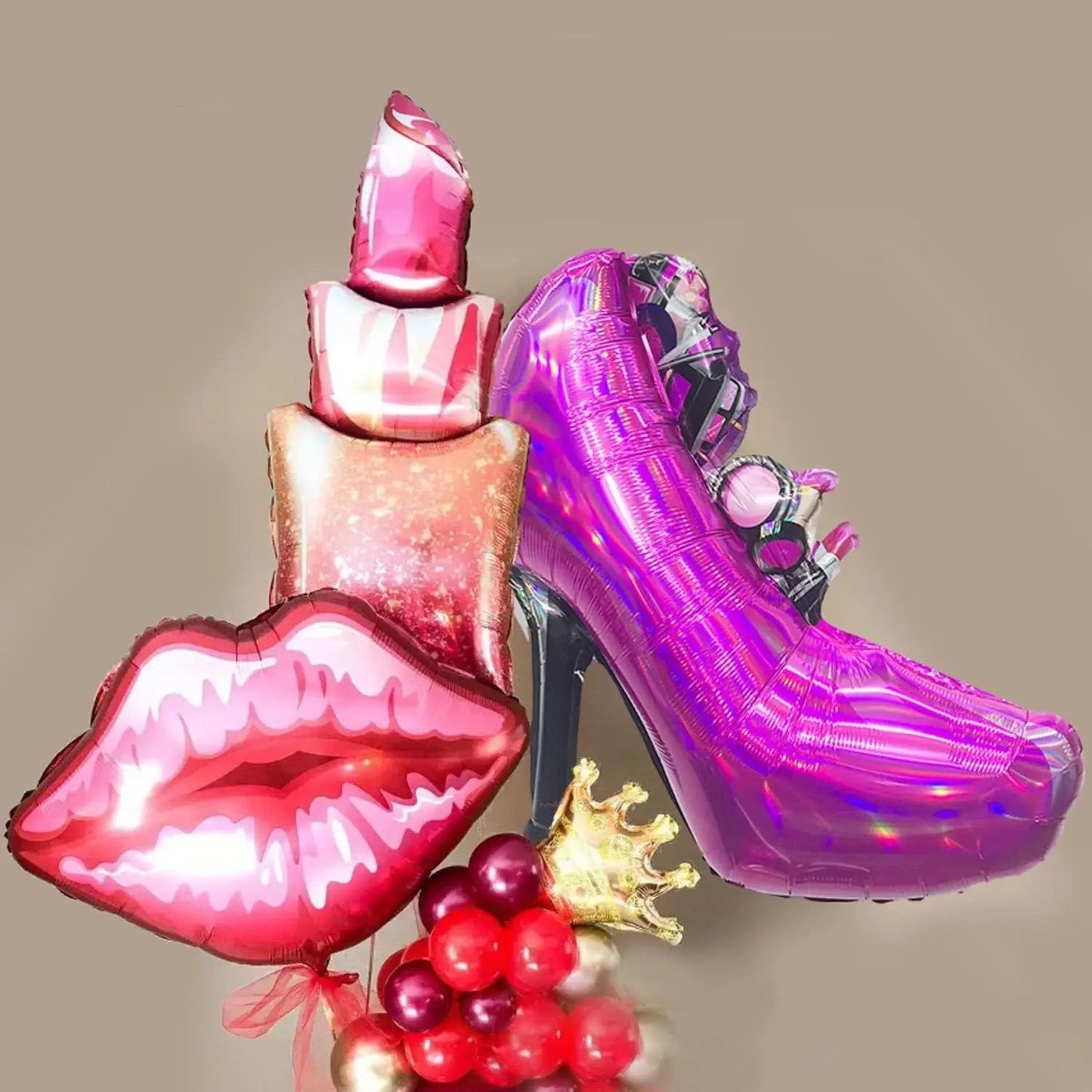 Sexy Lingerie Aluminum Foil Balloon Bachelorette Party Whiskey Red Lips High Heel Adult Party Bride Wedding Hen Night Decoration