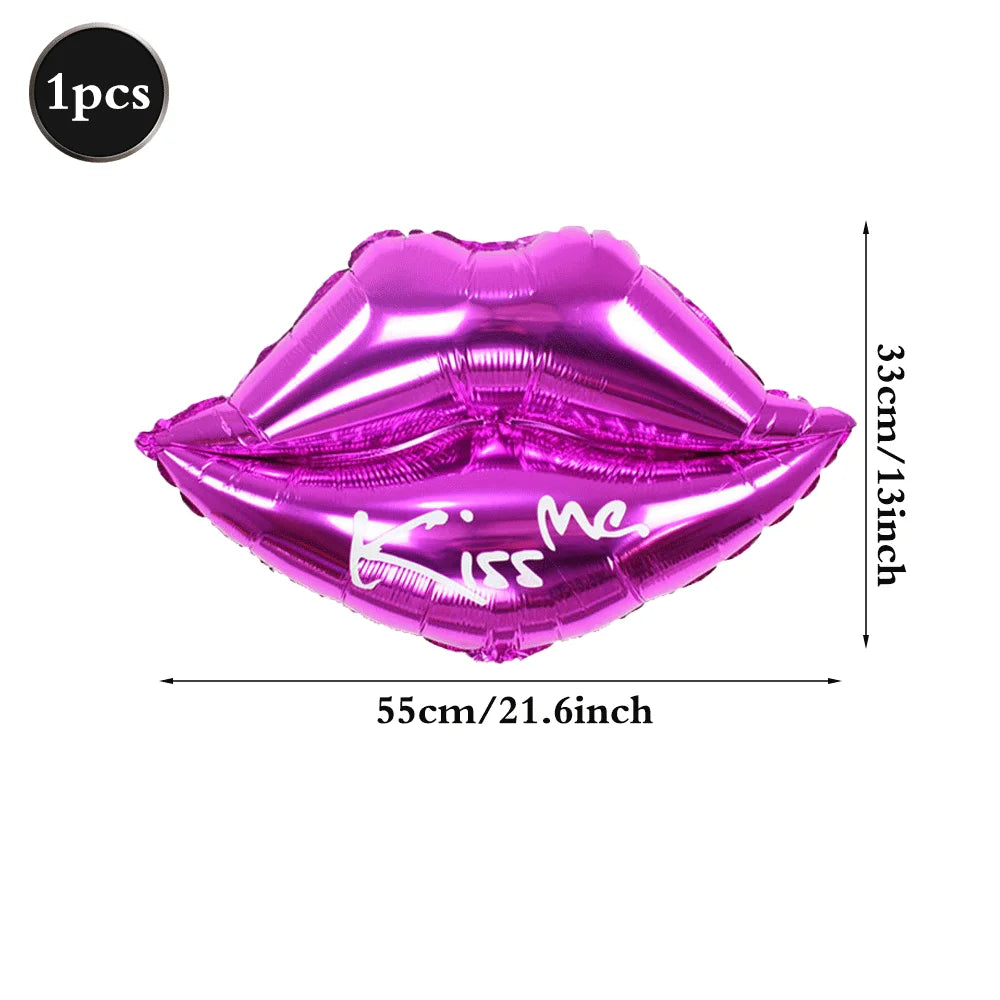 Sexy Lingerie Aluminum Foil Balloon Bachelorette Party Whiskey Red Lips High Heel Adult Party Bride Wedding Hen Night Decoration