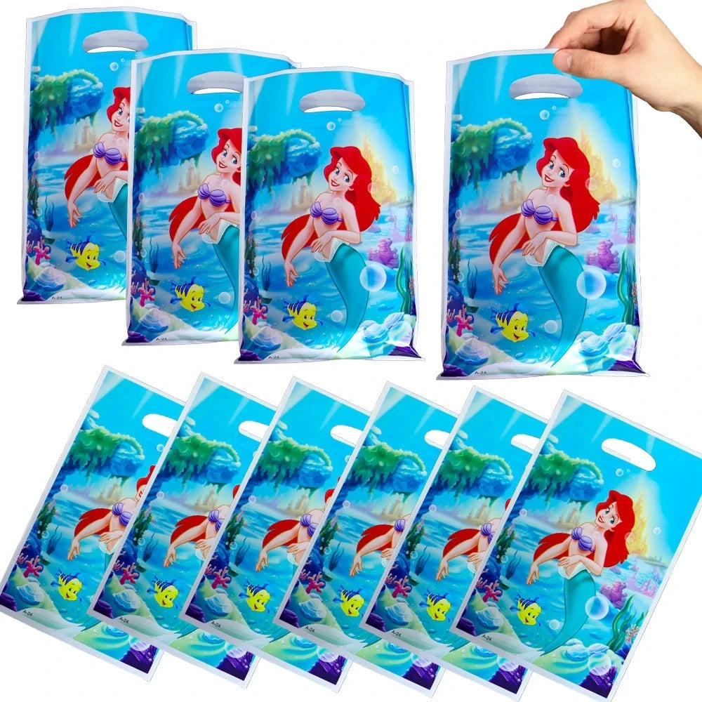 The Little Mermaid Theme Party Supplies  Ariel Princess Paper Napkin Plate Cup Balloons Kid Girls Birthday Party Decoration Gift