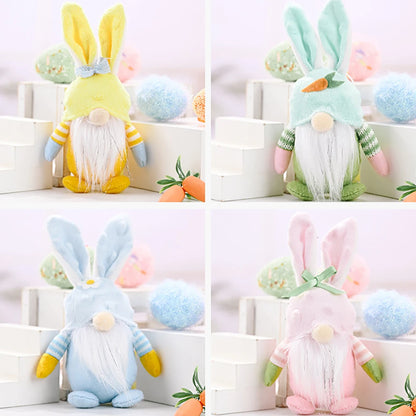 Easter Bunny Gnome Decorations,Rabbit Plush Dolls For Kids,Easter Spring Ornaments 2025