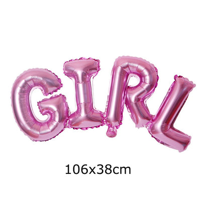 Boy Or Girl Foil Balloons Gender Reveal Decorations Supplies Baby Shower Pink Blue Latex Ballon Kids Birthday Party Globos Decor