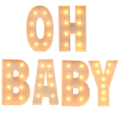 91.5CM Giant Letter Led Light Frame Box Baby Shower Christmas 1st Birthday Wedding Party Decor DIY Name Balloon Filling Box
