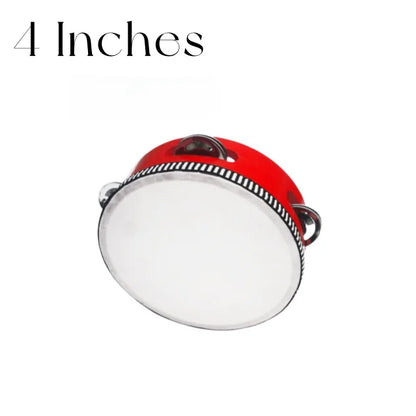 2-24PCS Wedding Tambourine Drum Noise Makers Hand Held Tambourine Single Row Metal Jingle Percussion Gift Church Party 4-8Inch