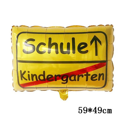 Crayon Box Pencil Foil Balloons School Bag Graduation Helium Balloon Learning Birthday Party Decor Start Back School Globos