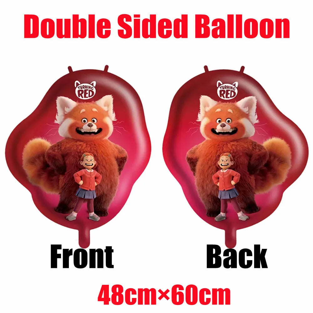 Disney Turning Red Party Supplies Paper Napkin Tablecloth Plates Balloons Panda Theme Baby Shower Kids Birthday Party Decoration