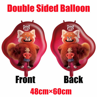Disney Turning Red Party Supplies Paper Napkin Tablecloth Plates Balloons Panda Theme Baby Shower Kids Birthday Party Decoration