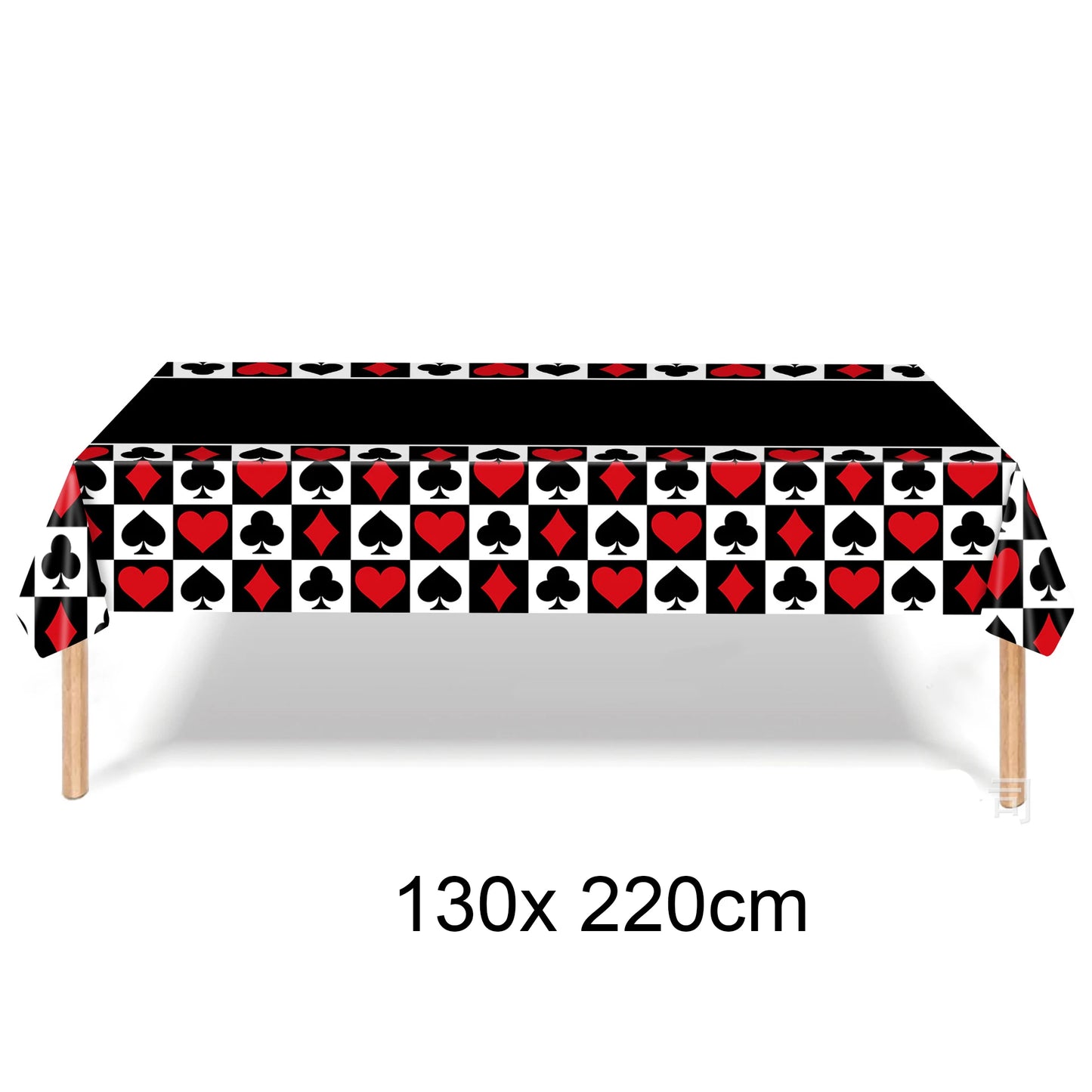Las Vegas Theme Casino Backdrop Hanging decor Garland Banner Poker tablecloth table cover Casino Night Poker Party Decorations