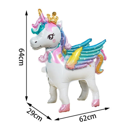 Unicorn foil Balloon standing unicorn Balloon weeding Baby shower birthday decoration unicorn themed birthday party decoration