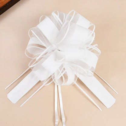 2/4/10Pcs Wedding Car Bow Ribbons Christmas Gift Wrap Packaging Decoration DIY Craft Flowers Birthday Party Supplies Valentines
