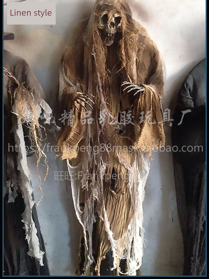 New Voice-Controlled Skull Hanging Ghost Halloween Haunted House Secret Room Props Bar KTV Set Decoration Pendant Horror