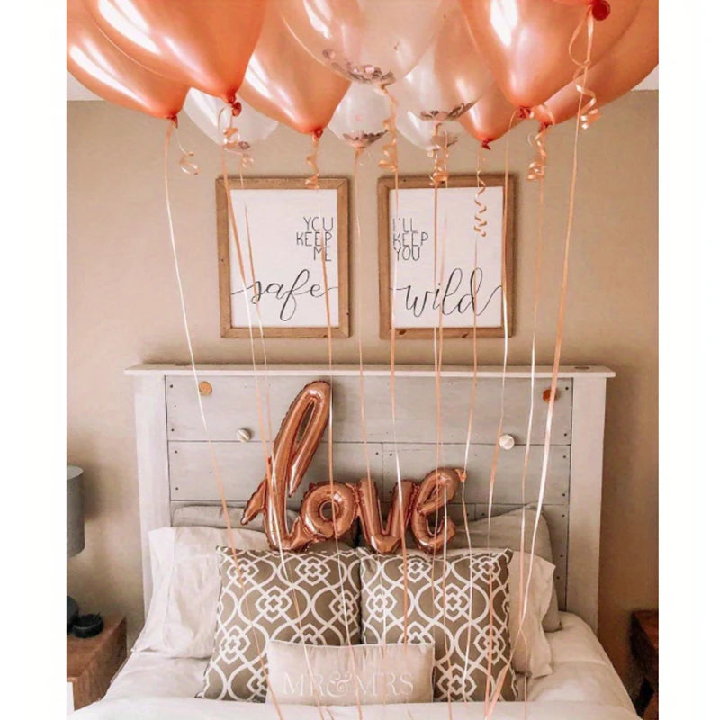 Bride Banner Rose Gold Champagne Bottle Baloons Bridal Shower Balloon Kit Bachelorette Party Decorations