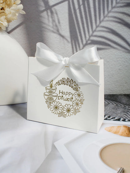 Indian Diwali Candy Box, Indian Festival Decoration Festival, Halloween, Orange Box, White Box Exquisite Gift Box for Candy