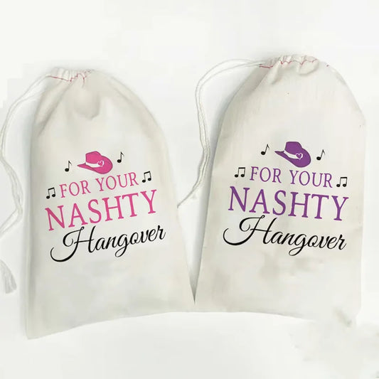 5pcs Nashville Bachelorette hen party girls trip Hangover Kit bags Birthday Recovery Kit decoration Nash Bash Survival Gift Bags