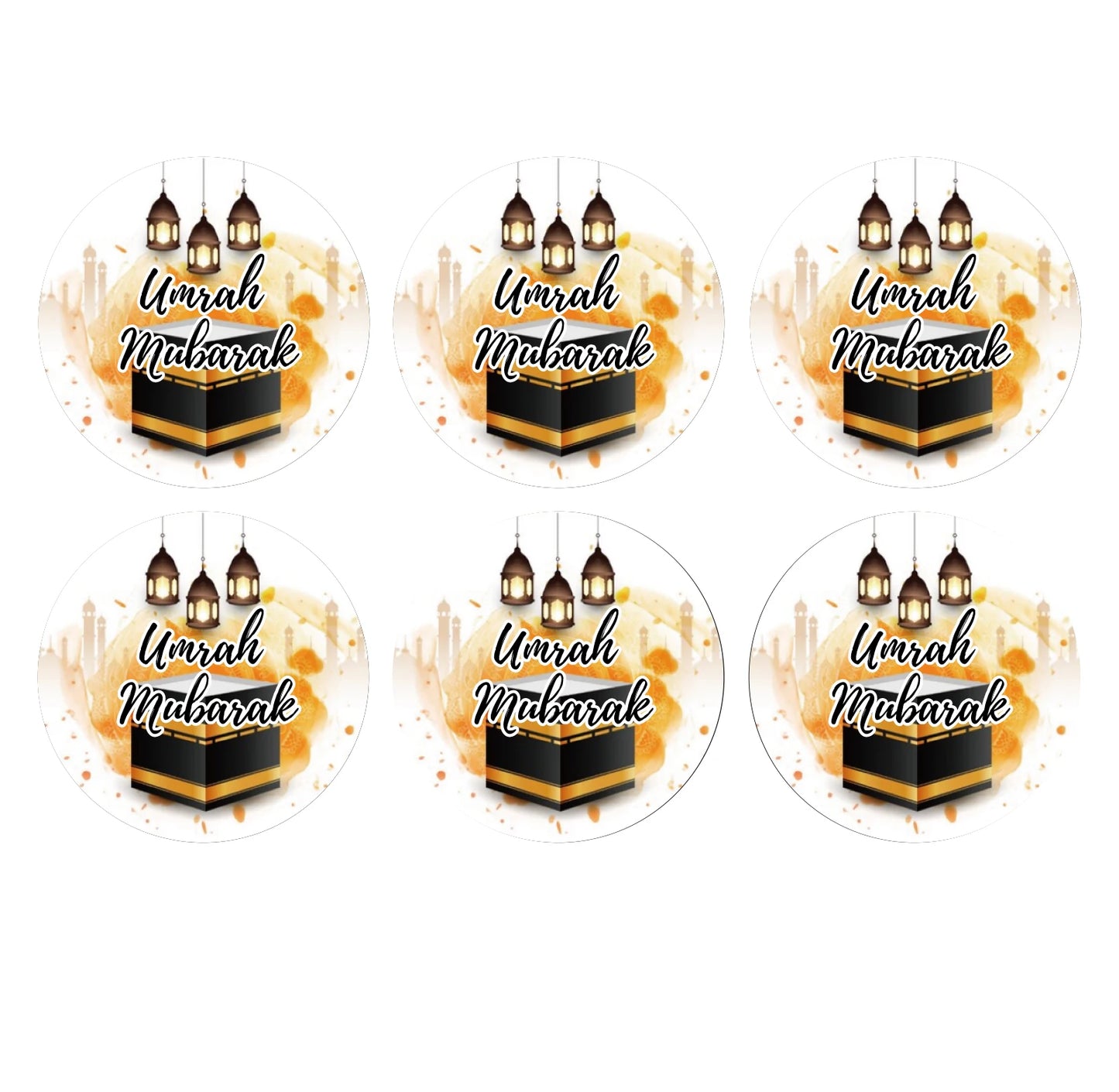 umrah mubarak decorative stickers, Muslin Sheep Holidays Kaaba Bottle Wrapper, hajj mubarak gift decoration supplies