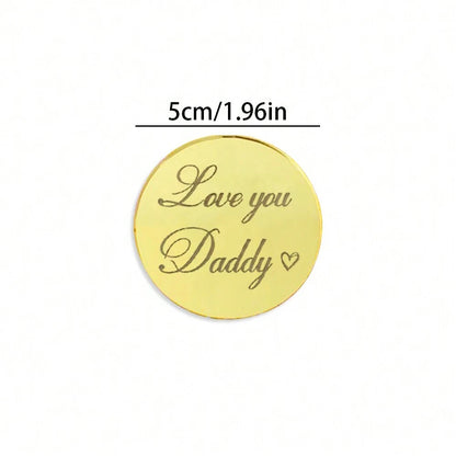 5pcs Acrylic Best Father Ever Cupcake Topper for Happy Father`s Day Cake Baking Cake Decor Happy Birthday Decoration