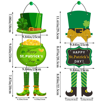 1Pcs Green Cover Door Hanger St. Patrick's Day Party Party Pendants Hanging Oranments for Home Irish Saint Patrick Party Decor