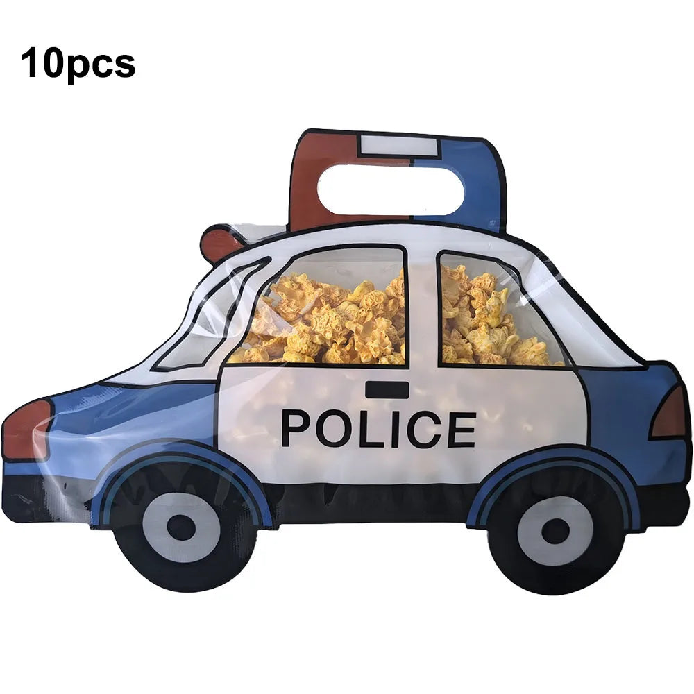 5th Birthday Police Party Blue Car Helicopter Foil Balloons for Boys Baby Shower Police Birthday Party Decoration