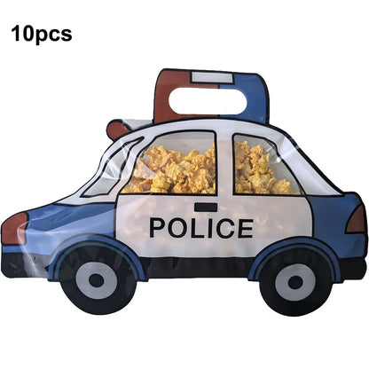 5th Birthday Police Party Blue Car Helicopter Foil Balloons for Boys Baby Shower Police Birthday Party Decoration