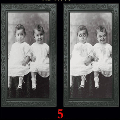 3D Changing Face Ghost Picture Frame Halloween Decoration Horror Craft Supplies Haunted House Party Decor Halloween Props