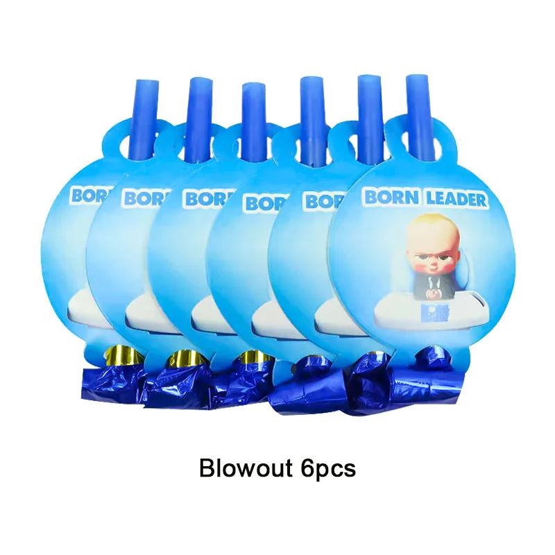 Cartoon Boss-Boys-Girls Theme Newborn 1st Birthday Party Decor Disposable Tableware Backdrop Balloons Baby Shower For Kids Gifts