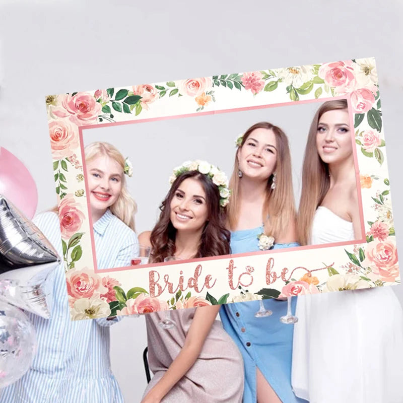 1Pcs Bride To Be Photo Booth Props Frame Bachelorette Party Decoration Engagement Wedding Photobooth Props Bridal Shower Supplie