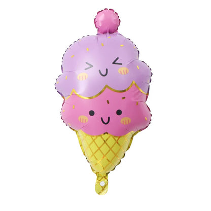 6pcs Ice Cream Candy Cake Dessert Shape Cartoon Helium Balloon Girls Summer Birthday Party Candy Bar Decorations Kids Toy Balls