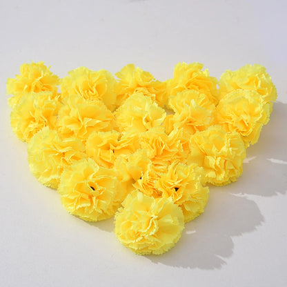 50Pcs Marigold Artificial Flower for Diwali Home Decor DIY Wreath Garland Craft Wedding Party Decoration