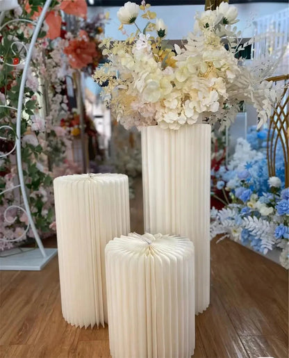 Paper Folding Cylinder Wedding Ramadan Decoration Birthday Anniversary DIY Party Supplies Baby Shower Dessert Table Cake Stand