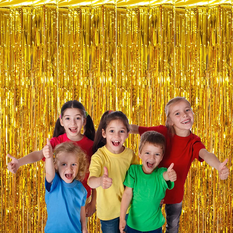 Golden Glitter Tassel Background Decoration, Ceremony, Bachelorette, Wedding, Birthday Party Decoration, Photography Props 1m*2m