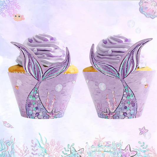 Mermaid Tail Cupcake Stand Under The Sea Little Mermaid Birthday Party Decor Birrhday Party Decor Kids Girls Party Supplies