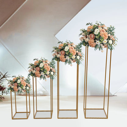 10Pcs/4Pcs Metal Golden Rectangular Frame Backdrop Wedding Rack Arch For Birthday Party Backdrop Wedding DLY Decor
