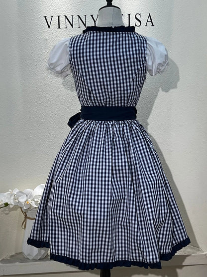 Traditional Oktoberfest Women Apron Floret Dirndl Dress German Beer Wench Dress Bavarian Traditional Oktoberfest Costume