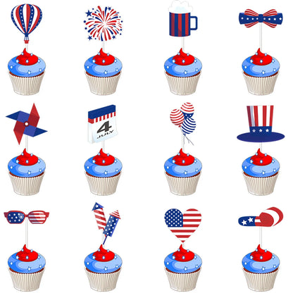 Independence Day Party Photo Props Spiral Pendant I Love USA Banner Balloon July 4th Day Christmas New Year  Party Decoration