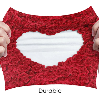Valentine's Day Rose Heart Coloured Printed Napkins Proposal Engagement Party Tissue Paper Food Grade 2 Ply Unscented Napkins