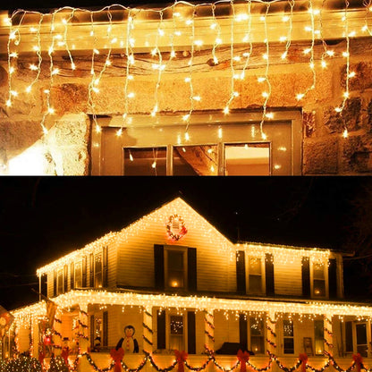 Curtain Icicle Light Indoor Outdoor Eaves Decor String Lights Garden Party Yard Christmas Decoration holiday Garlands 5m