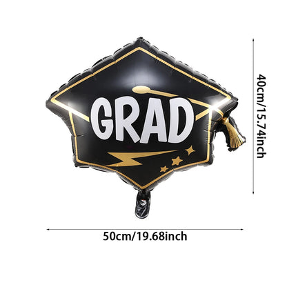 Graduation  Gold Silver Black Balloon Congratulation Graduation High School Graduation Party Decoration Supplies