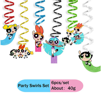 The Powerpuff Girls Gender Reveal Party Supplies Boy or Girl Disposable Napkins Cups Tablecloth Banner Latex Balloon Decorations