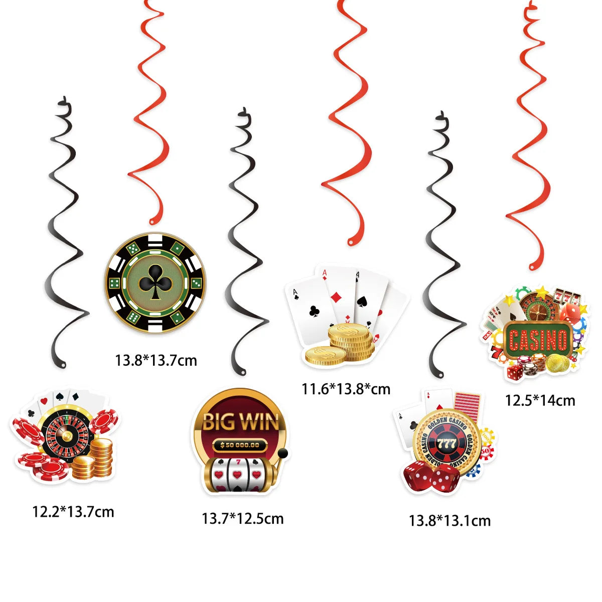 Casino Birthday Decorations Las Vegas Party Foil Curtains Backdrop Balloon New Years Eve Party Poker Decor Supplies