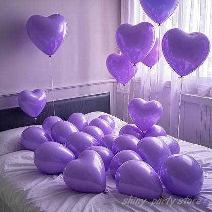 20/50pcs White Heart Balloons Love Inflatable Air Helium Balloon Valentine's Day Marriage Wedding Birthday Party Decor Supplies