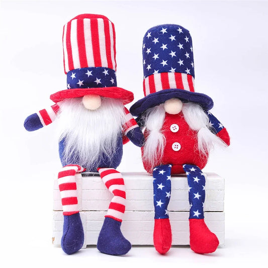 16 Styles American Independence Day Decoration Gnome Doll Patriotic Veterans Day Plush Gnome Doll 4th of July Decor Easter Gnome