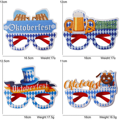2022 Oktoberfest Funny Glasses Non-woven Beer Cups Creative Glasses Summer Party Decoration Supplies