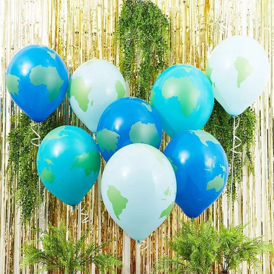 1set World Travel Map Balloons Could Plane Hanging Paper Banners For Boy's Travel Map Themed Airplane Birthday Party Decorations