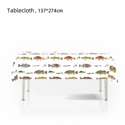 10Guests Gone Fishing Party Disposable Tableware Little Fisherman Goes Fishing for Birthday Party Supplie