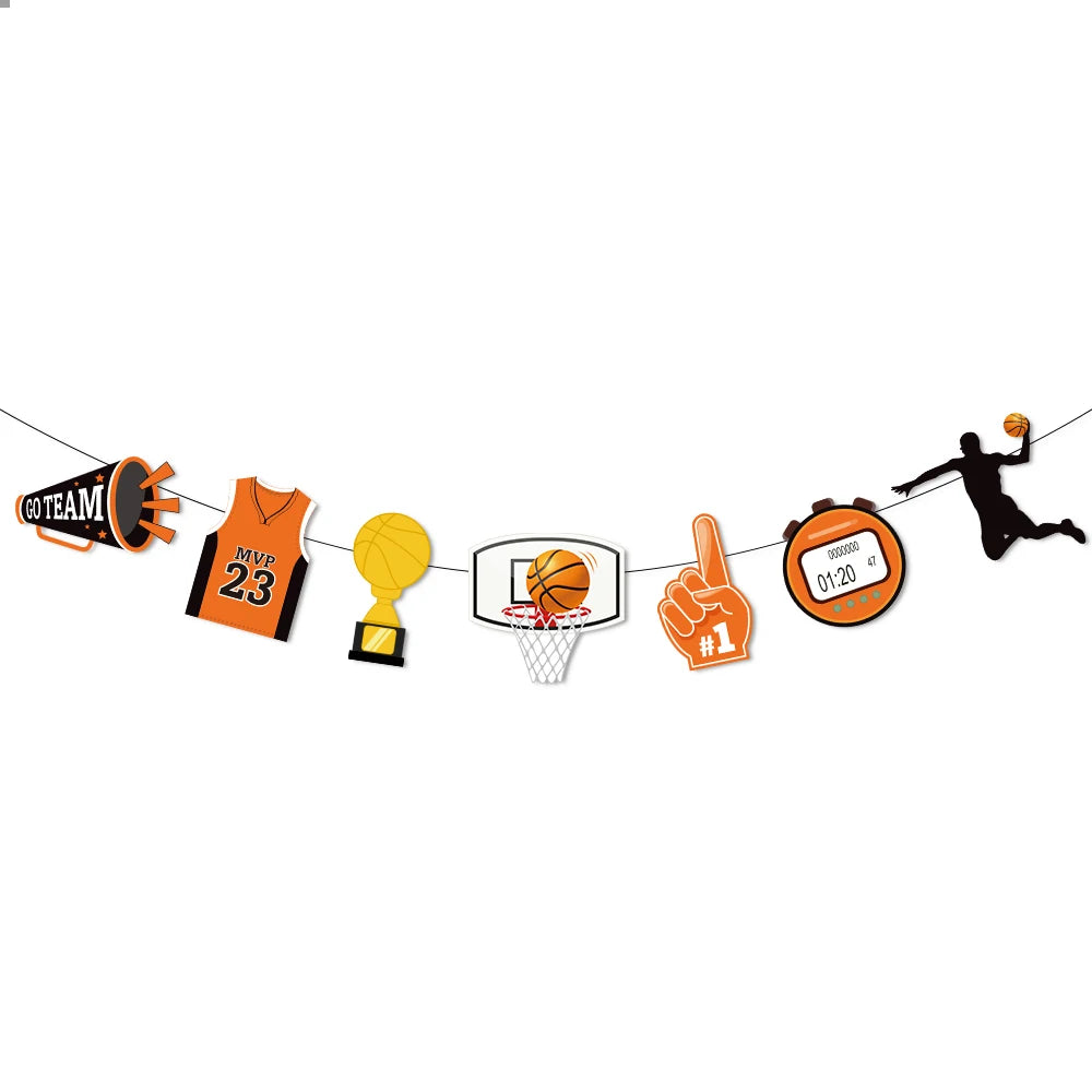 Basketball Cake Topper Happy Birthday Star T-shirt Ball Cupcake Toppers Baby Shower Kids Party Dessert DIY Baking Supplies Decor