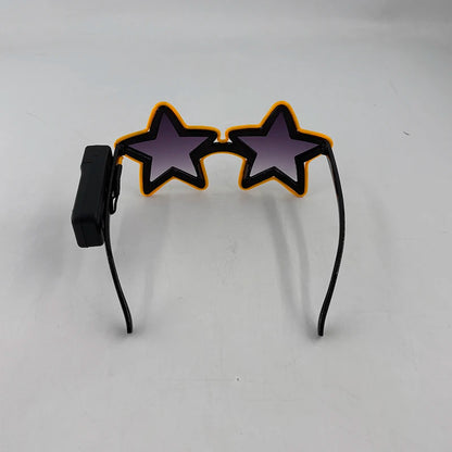Wireless EL Glowing Party Glasses LED Light Up Five Stars Glasses Birthday Wedding Halloween Supplies Night Club Disco Props