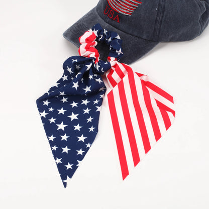 American flag, red, blue and white girl ribbon, American Independence Day women's hair band women's ribbon